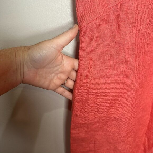 Banana Republic Lina Linen Mini Dress Pink Size 10 Minimal Vacation Beach NWT - Picture 9 of 9